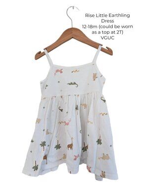 Rise Little Earthling Toddler Dress 12-18m |‎ Animal Print